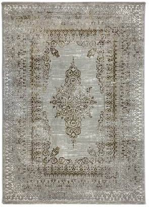 FlyCarpets Joan Vintage Bruin Vloerkleed Medaillon