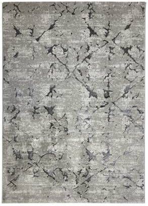 FlyCarpets Joan Vintage Zilver Vloerkleed