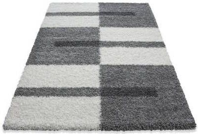 FlyCarpets Manhattan Shaggy Vloerkleed Zilver