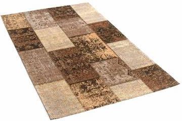 FlyCarpets Van Gogh Vintage Geel Vloerkleed Patchwork