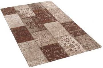 FlyCarpets Van Gogh Vintage Taupe/Koper Vloerkleed Patchwork