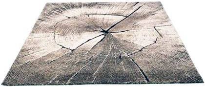 FlyCarpets Vintage Modern Bruin Vloerkleed