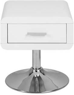 Hioshop Nachtkastje Create met lade wit hoogglans.