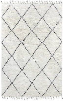 HKliving Kleed Berber zwart/wit wol 300x200 cm