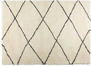 Interieur05 Berber Vloerkleed Hoogpolig Wit/zwart Scandinavisch Nea