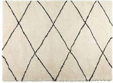 Interieur05 Berber Vloerkleed Hoogpolig Wit/zwart Scandinavisch Nea