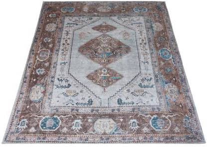Veer Carpets Vloerkleed Karaca Blue/Brown 06 200 x 290 cm