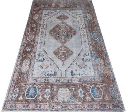 Veer Carpets Vloerkleed Karaca Blue/Brown 06 70 x 140 cm
