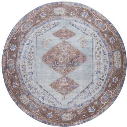 Veer Carpets Vloerkleed Karaca Purple/Brown 07 Rond ø160 cm