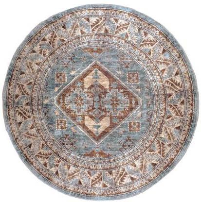 Veer Carpets Vloerkleed Laria Blue 3 Rond ø200 cm