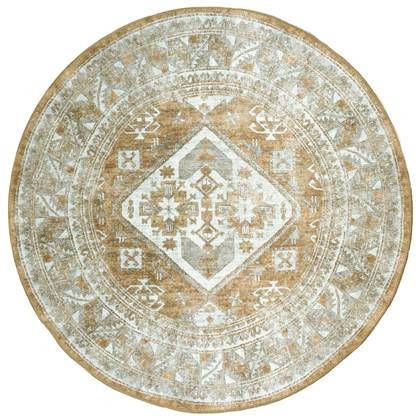 Veer Carpets Vloerkleed Laria Brown 5 Rond ø200 cm