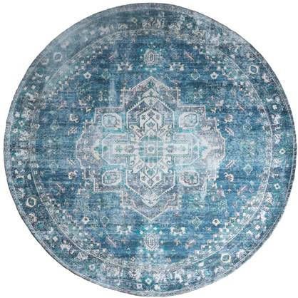 Veer Carpets Vloerkleed Nora Petrol Rond ø120 cm
