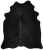 VidaXL Vloerkleed 150x170 cm echte runderhuid zwart online kopen