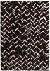 VidaXL Vloerkleed chevron patchwork 120x170 cm echt leer zwart/wit online kopen