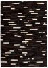 VidaXL Vloerkleed streep patchwork 160x230 cm echt leer zwart/wit Leen Bakker online kopen