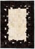 VidaXL Vloerkleed vierkant patchwork 120x170 cm echt leer zwart/wit online kopen