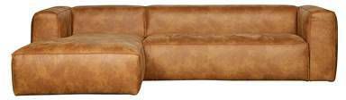 WOOOD Hoekbank Bean linksvoorstaand cognac