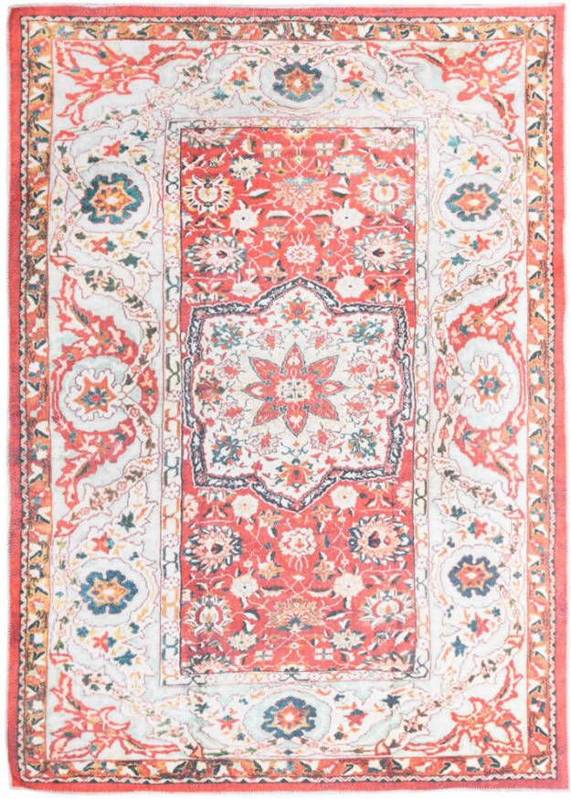 vidaXL Vloerkleed bedrukt wasbaar 120x170 cm polyester meerkleurig