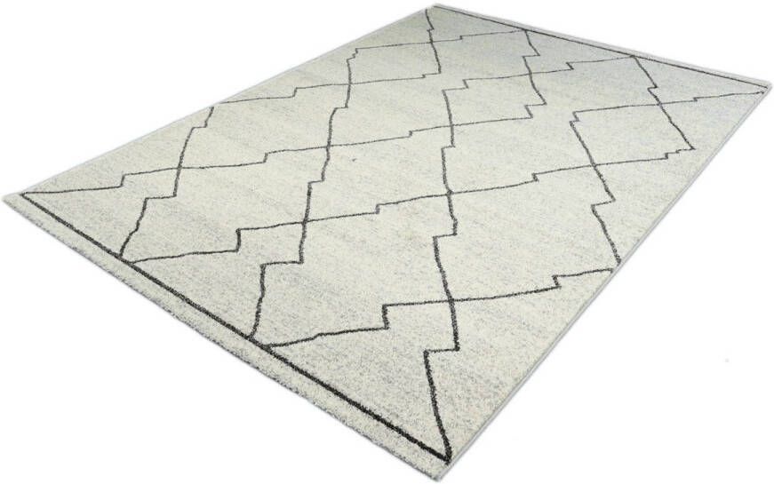 Merinos Berber Stijl Vloerkleed Ibiza Crème Grijs 80 x 150 cm