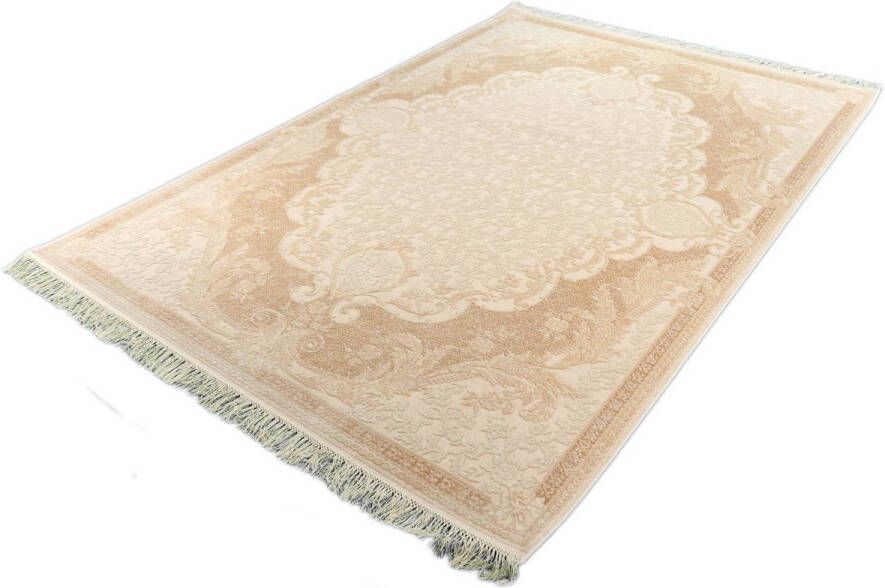 Merinos Exclusief Viscose Vloerkleed Vintage Beige/Crème 160 x 230 cm