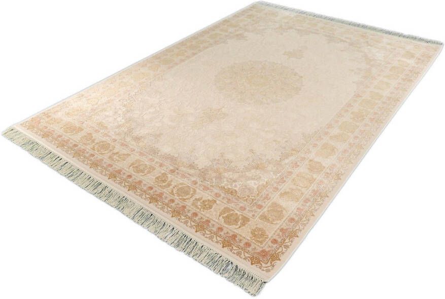 Merinos Exclusief Viscose Vloerkleed Vintage Koper/Crème 200 x 290 cm