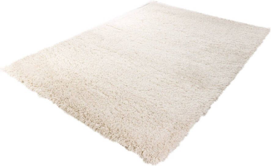 Merinos Hoogpolig Gerecycled Floki vloerkleed Wit 80 x 150 cm