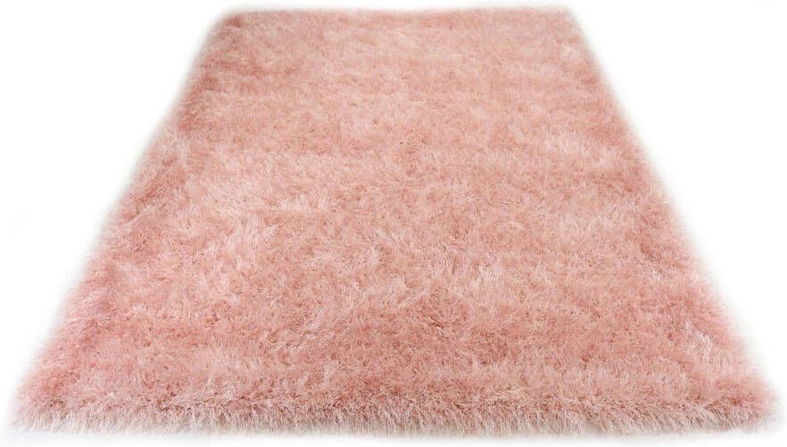 Merinos Hoogpolig Glanzend Vloerkleed Roze 120 x 170 cm
