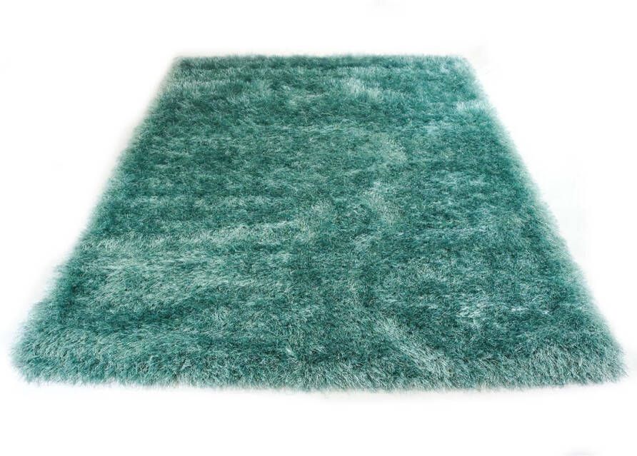 Merinos Hoogpolig Glanzende Vloerkleed Blauw 200 x 290 cm