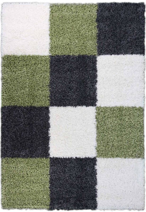 Merinos Hoogpolig Vloerkleed 910 Grey Green 80 x 150 cm