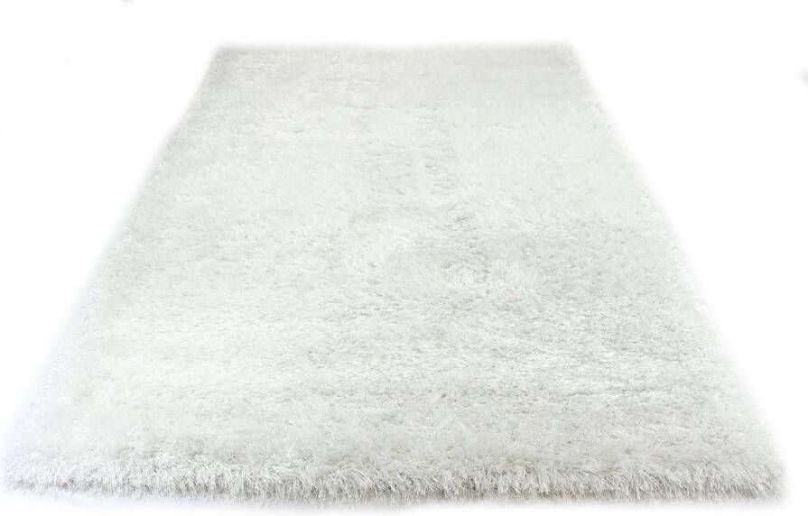 Merinos Hoogpolig Vloerkleed Met Glittergaren Wit 80 x 150 cm
