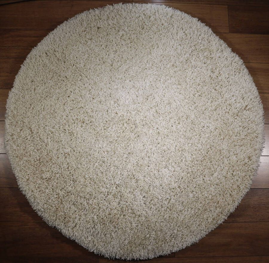 Merinos Hoogpolig Vloerkleed Shaggy Plus 903 Cream 200 cm Round