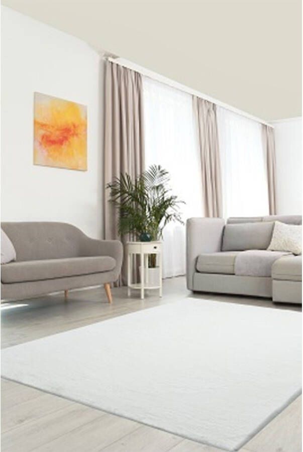 Merinos Hoogpolig Vloerkleed Shaggy Supersoft Crème 120 x 170 cm