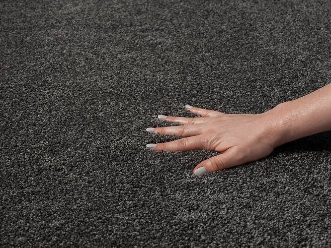 Merinos Karpet24 Vloerkleed Laagpolig Effen Antraciet 160 x 230 cm