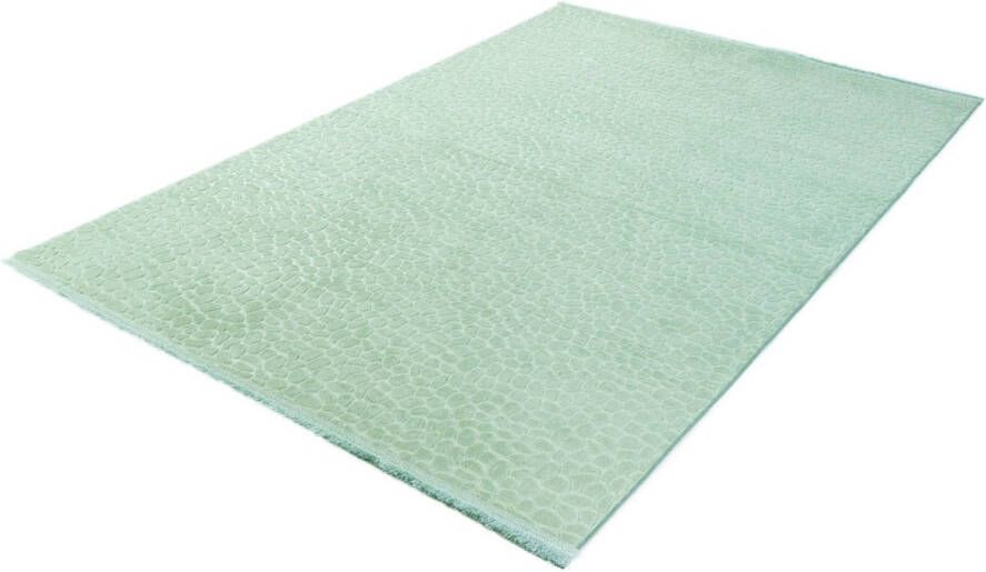 Merinos Laagpolig Mozaiek Desing Vloerkleed Vista 40 Groen 150x220 cm