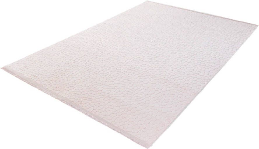 Merinos Laagpolig Mozaiek Desing Vloerkleed Vista 55 Roze 80x140 cm