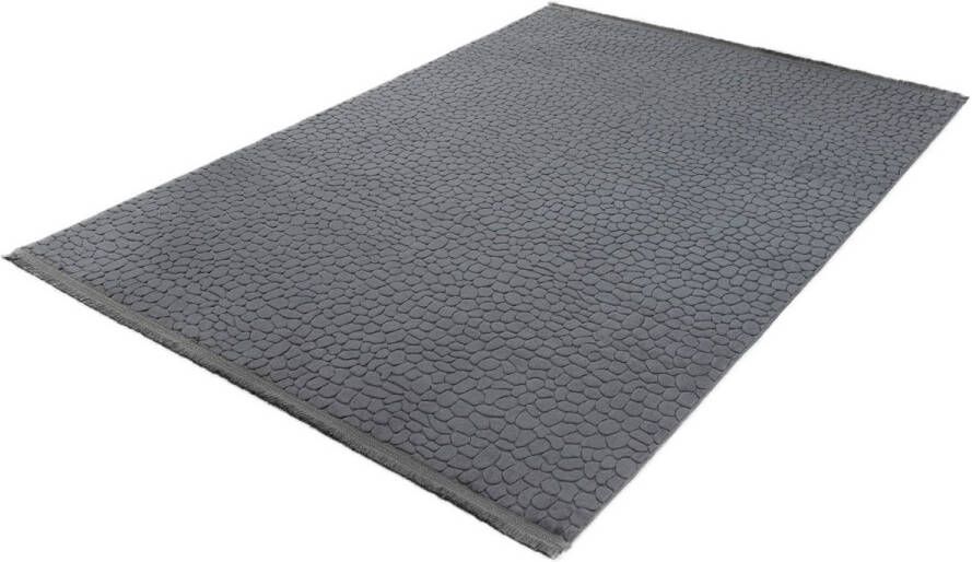 Merinos Laagpolig Mozaiek Desing Vloerkleed Vista 995 Antraciet 150x220 cm