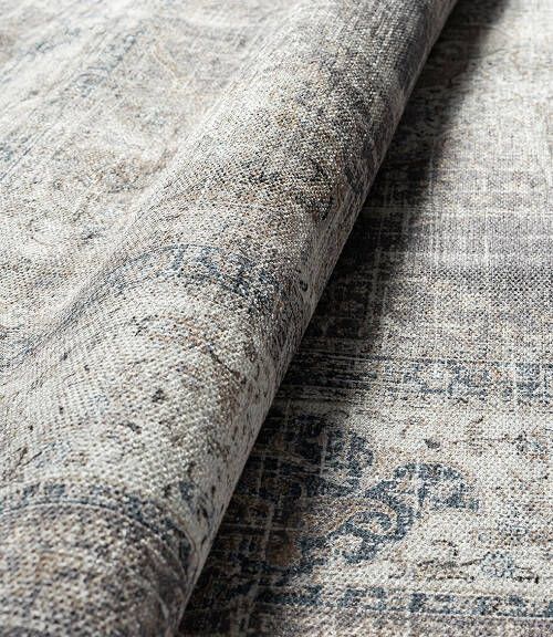 Merinos Laagpolig Vintage Vloerkleed Edessa Grijs/Beige 80 x 250 cm