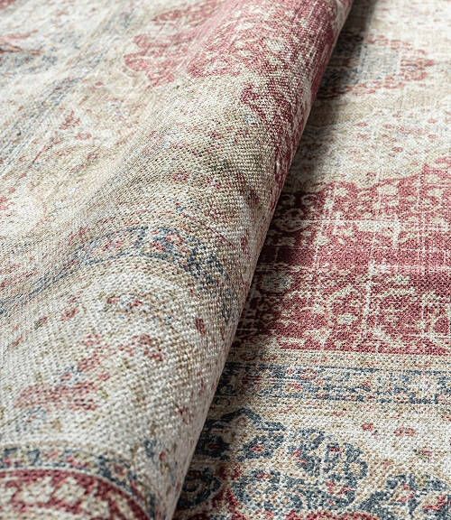Merinos Laagpolig Vintage Vloerkleed Edessa Rood 80 x 150 cm