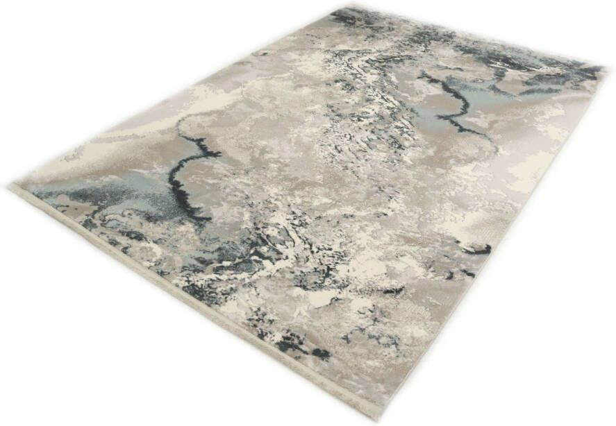 Merinos Marmer Design Vintage Acryl Vloerkleed Therapy Grijs Blauw 120 x 170 cm