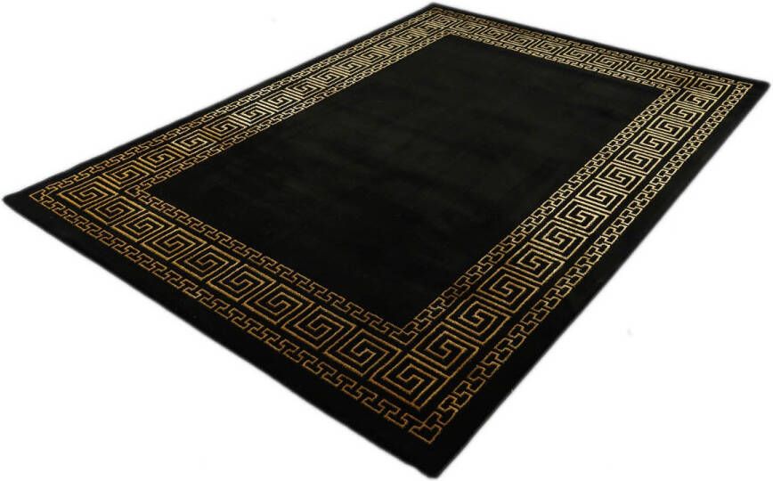 Merinos Neoklassieke Vloerkleed Craft Deluxe 23401 975 Zwart Goud 120 x 170 cm