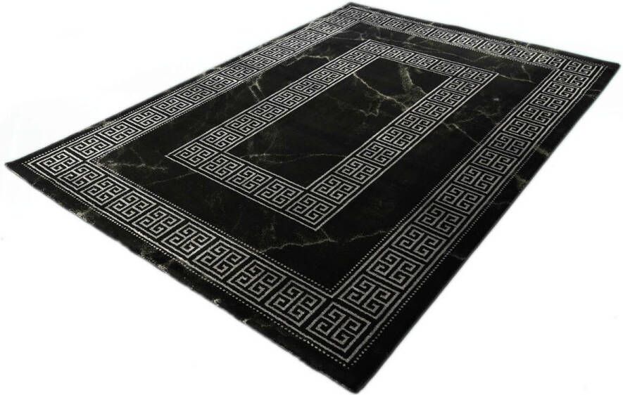 Merinos Neoklassieke Vloerkleed Craft Deluxe 23402 995 Zwart Zilver 120 x 170 cm