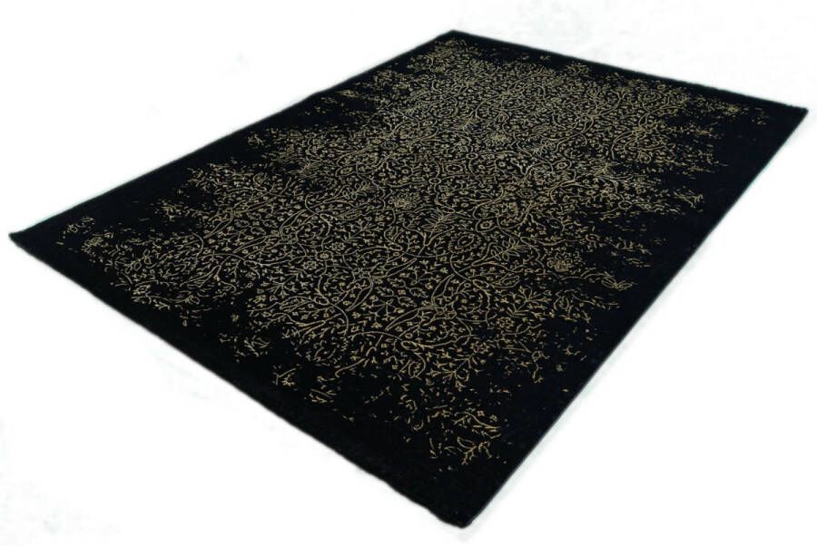 Merinos Neoklassieke Vloerkleed Craft Deluxe 23448 975 Zwart Goud 160 x 230 cm