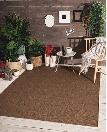 Merinos Outdoor Vloerkleed Bruin 200 x 280 cm