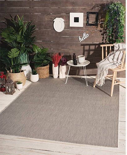 Merinos Outdoor Vloerkleed Grijs 120 x 170 cm