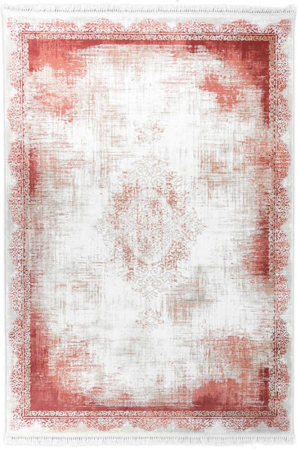Merinos Retro Acryl Vloerkleed Klassiek Design Rood 160 x 230 cm