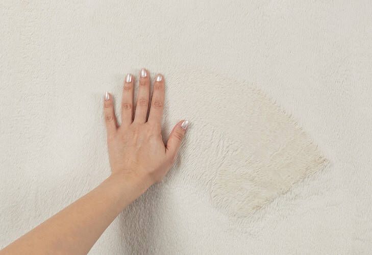 Merinos Superzacht Laagpolig Vloerkleed met bontlook Cream 70x140 cm