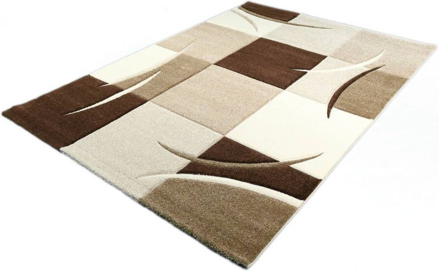 Merinos Trendy Vloerkleed Diamond 665 80 Brown 160 x 230 cm