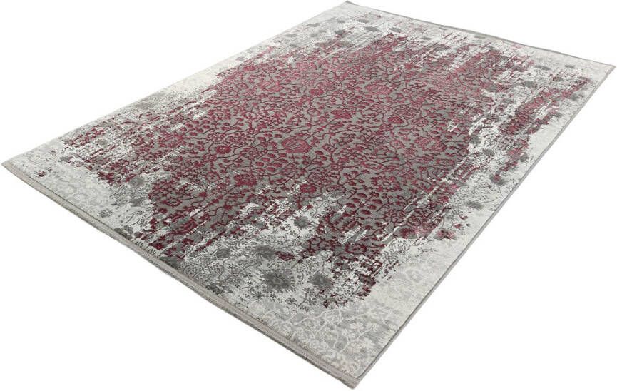 Merinos Vintage Vloerkleed Granada Grijs/Bordeaux 160 x 230 cm