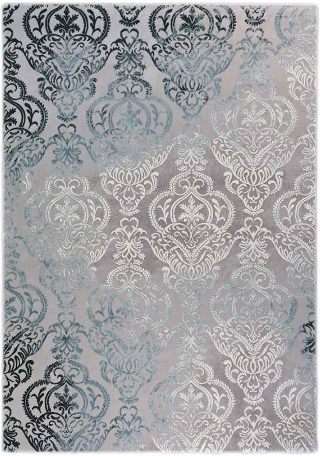 Merinos Vintage Vloerkleed Thema 23014 953 Grijs Blauw 80 x 150 cm
