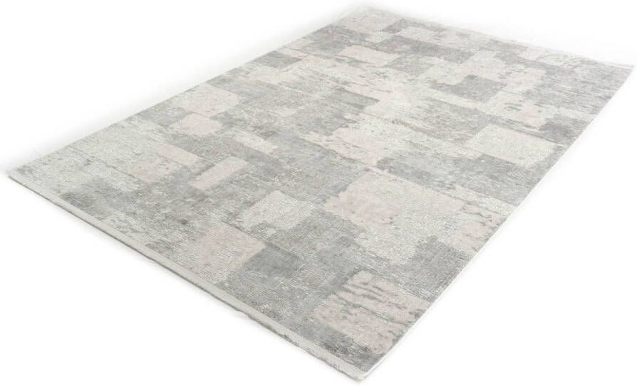 Merinos Viscose Vloerkleed Vintage Patchwork Trasor Grijs 160 x 230 cm